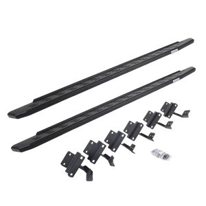 Go Rhino RB30 Running Boards with Mounting Bracket Kit - Protective Bedliner Coating for 04-14 Ford F-150 69615087T