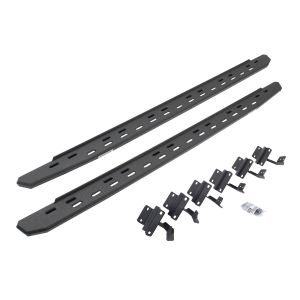 Go Rhino RB30 Slim Line Running Boards with Mounting Bracket Kit - Protective Bedliner Coating for 15-25 Ford F-150, 17-25 Ford F-250 Super Duty, 17-25 Ford F-350 Super Duty 69615587ST