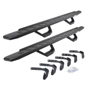 Go Rhino RB30 Running Boards with Mounting Brackets, 2 Pairs Drop Steps Kit - Textured Black for 99-16 Ford F-250 Super Duty, 99-16 Ford F-350 Super Duty 6961768020PC