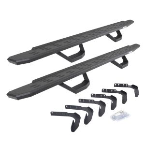 Go Rhino RB30 Running Boards with Mounting Brackets, 2 Pairs Drop Steps Kit for 99-16 Ford F-250 Super Duty, 99-16 Ford F-350 Super Duty 6961768020T