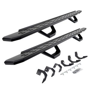 Go Rhino RB30 Running Boards with Mounting Brackets & 2 Pairs of Drops Steps Kit - Textured Black for 15-18 Ram 1500, 19-24 Ram 1500 Classic 6962068720PC