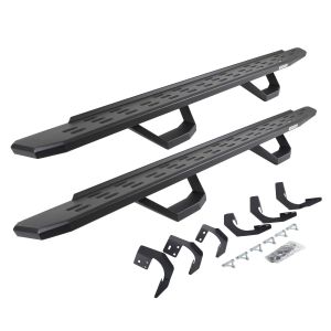 Go Rhino RB30 Running Boards with Mounting Brackets & 2 Pairs of Drops Steps Kit - Textured Black for 15-18 Ram 1500, 19-24 Ram 1500 Classic 6962998020PC