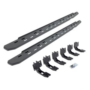 Go Rhino RB30 Slim Line Running Boards with Mounting Bracket Kit - Textured Black for 19-25 Ram 1500 69630680SPC