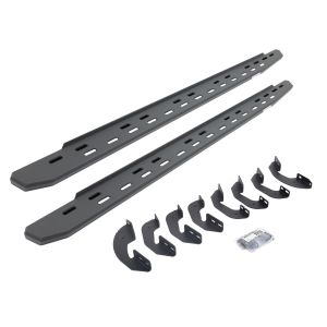 Go Rhino RB30 Slim Line Running Boards with Mounting Bracket Kit - Textured Black for 07-21 Toyota Tundra 69641580SPC