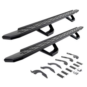 Go Rhino RB30 Running Boards with Mounting Brackets & 2 Pairs of Drops Steps Kit - Textured Black for 05-23 Toyota Tacoma 6964298720PC