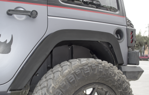 Go Rhino Rear Fender Liners - Textured Black for 07-17 Jeep Wrangler, 2018 Jeep Wrangler JK 702002T