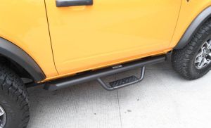 Go Rhino Dominator Xtreme D2 SideSteps - BOARDS ONLY - Textured Black for 21-25 Ford Bronco D20057T