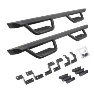 Go Rhino Domintator Extreme D2 Side Steps With Mounting Brackets - Textured Black for 14-24 Toyota 4Runner D224425T