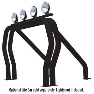 Go Rhino Double Bar/Single Kicker (Between Wheel Wells) - Black Powdercoat for 04-14 Ford F-150 9809560DSB