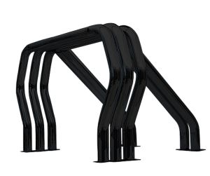 Go Rhino Triple Bar/Double Kicker (Between Wheel Wells) - Black Powdercoat for 04-14 Ford F-150 9809560TDB