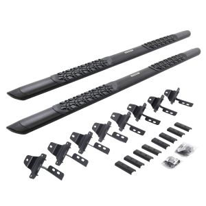 Go Rhino V3 Series Aluminum Side Steps with Mounting Brackets - Textured Black for 20-25 Jeep Gladiator V3451687T
