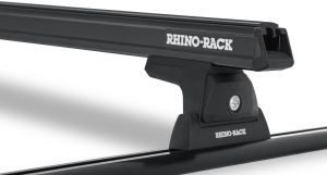 Rhino-Rack Heavy Duty RLT600 Trackmount Black 2 Bar Roof Rack For 2011-18 Jeep Wrangler JK JA6246