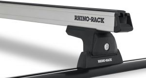 Rhino-Rack Heavy Duty RLT600 Trackmount Silver 2 Bar Roof Rack For 2011-18 Jeep Wrangler JK JA6252