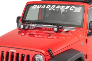 Hi-Lift Jack Hood Mount Light Brackets for 07-25 Jeep Wrangler JL, JK & Gladiator JT HM-LBRK