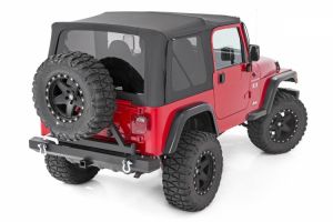 Rough Country Replacement Soft Top for 97-06 Jeep Wrangler TJ Half Steel Doors RC85350-