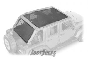 Dirtydog 4X4 Safari Style & Cargo Area Sun Screen For 2007-18 Jeep Wrangler JK Unlimited 4 Door Models J4SS07SC-