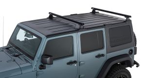 Rhino-Rack Heavy Duty RLT600 Black 2 Bar Rhino-Rack Backbone Roof Rack For 2011-18 Jeep Wrangler Unlimited JK JA6388