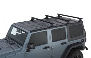 Rhino-Rack Heavy Duty RLT600 Black 3 Bar Rhino-Rack Backbone Roof Rack For 2011-18 Jeep Wrangler Unlimited JK JA6392