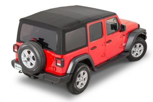 MOPAR (Black Twill With Tinted Windows) Soft Top Kit For 2018+ Jeep Wrangler JL Unlimited 4 Door Models 82215146AB-PROMO