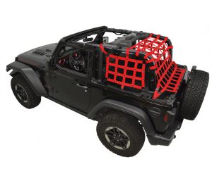 DirtyDog 4x4 Netting 3pc Kit Cargo Sides for 2018-23 Jeep Wrangler JL 2 door JL2N19RC-