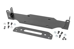 Rough Country Winch Mounting Plate Modular With Factory Steel OE Bumper for 18+ Jeep Wrangler JL, JLU,JT 10652