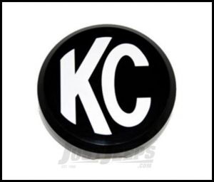 KC HiLiTES 6" Hard Plastic Light Cover In Black With White Logo 5105