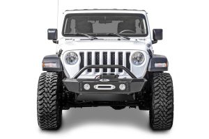 LoD Offroad Signature Series Shorty Front Bumper with Bull Bar and D-Ring Tabs for 18+ Jeep Wrangler JL & 20+ Gladiator JT JFB183-