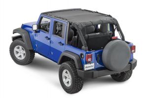 MasterTop ShadeMaker Mesh Bimini Top Plus for 07-18 Jeep Wrangler Unlimited JK 1422JKU-