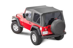 MasterTop Premium Replacement Soft Top with Tinted Windows & Upper Door Skins for 97-06 Jeep Wrangler TJ 151TJ-