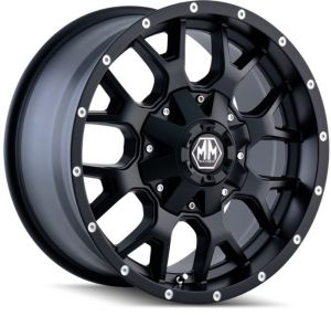 Mayhem Wheels Warrior 8015 17x7.5, 5x5 Wheel in Matte Black 8015-7760MB30