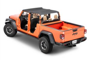 MasterTop Bimini Top Plus & Wind Stopper Combo with Integrated Grab Handles for 20+ Jeep Gladiator JT 148517-