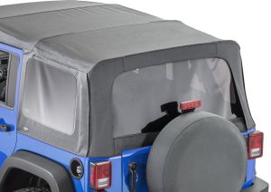MasterTop Complete Replacement Soft Top Window Kits for 11-18 Jeep Wrangler JK Unlimited 4-Door with Original Factory Soft Top 16010JKU-