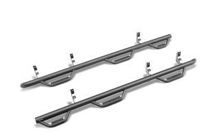 N-Fab Nerf Step Bar - Wheel-to-Wheel with Bed Access (3 Steps per Side) for 19-26 Chevrolet Silverado 1500,2022 Chevrolet Silverado 1500 LTD,19-26 GMC Sierra 1500,2022 GMC Sierra 1500 Limited C1996CC-6-TX