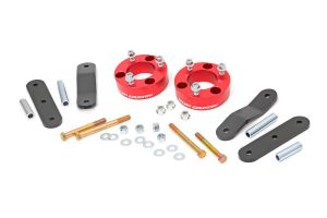 Rough Country 2.5 Inch Leveling Kit Red Spacers For 05-24 Nissan Frontier 867RED