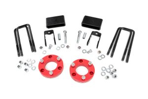 Rough Country 2 Inch Lift Kit Red Spacers For 2016-2024 Nissan Titan XD 2WD/4WD 868RED