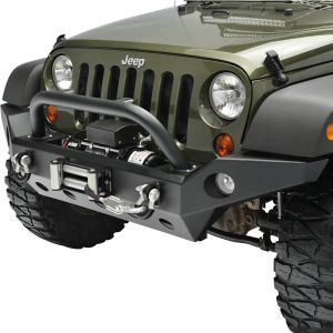 Paramount Automotive Full Width Front Bumper with Fog Light Housing and D-Rings for 07-18 Jeep Wrangler JK, JKU 51-0362