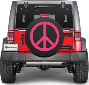 Quadratec Pink Peace Sign Tire Cover PEACE-