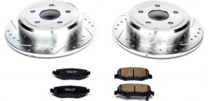 Power Stop Rear Z23 Evolution Sport Performance 1-Click Brake Kit for 07-18 Jeep Wrangler JK, JKU K3090