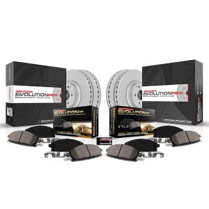 Power Stop Z17 Front & Rear Evolution GEOMET Coated Rotor Brake Kit for 18-25+ Jeep Wrangler JL Sahara & Rubicon CRK7938
