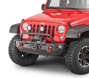 Quadratec QRC Front Winch Ready Bumper Stubby Without Winch for 07-18 Jeep Wrangler JK 12057-0120