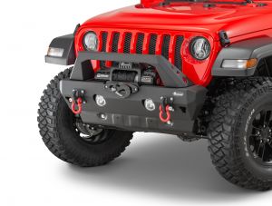 Quadratec Aluminum Brute Strength Winch Bumper Stubby for 18-20+ Jeep Wrangler JL, JLU & Gladiator JT 12057-0261