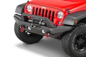Quadratec Aluminum Brute Strength Winch Bumper Full Width for 07-18 Jeep Wrangler JK, JKU