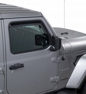 Quadratec Tinted Window Visors Set of 2 (Front Only) for 18+ Jeep Wrangler JL, JLU & 20+ Gladiator JT 580220Q-