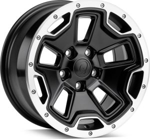 Quadratec Hardrock II Wheel 17x8.5 with 5.2in Backspace for 07-24+ Jeep Wrangler JK, JL and Gladiator JT 92615-3560- 