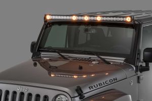 Quadratec J5 LED Light Bar Kit with 6 Bolt Style Windshield Mounting Brackets for 07-18 Jeep Wrangler JK 97109-1025