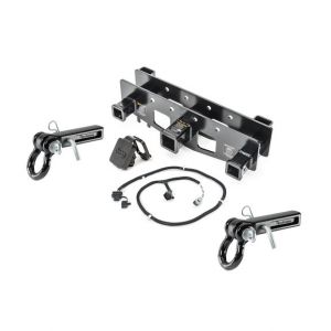 VersaHitch 2" Receiver Hitch with Wiring Kit, Jeep Logo Plug, 1.5" Receiver D-Ring Mounts & 3/4" D-Rings for 07-18 Jeep Wrangler JK, JKU 12015-