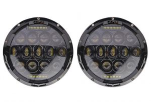 Quake LED Tempest Series RGB 7" LED Headlight Kit for Jeep Wrangler JK, TJ & CJ QTE769-