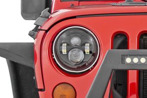 Rough Country 7" LED Projection Headlights For 1997-18 Jeep Wrangler TJ, TJ Unlimited & JK 2 Door & Unlimited 4 Door Models RCH5000