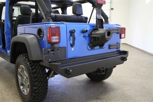 Rock Hard 4X4 Rear Bumper in Black Aluminum for 2007-18 Jeep Wrangler JK/JKU Models RH-RH-5040