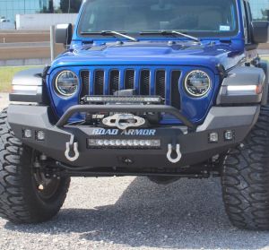 Road Armor Stealth Full Width Front Winch Bumper for 18+ Jeep Wrangler JL & 20+ Gladiator JT 5183F-